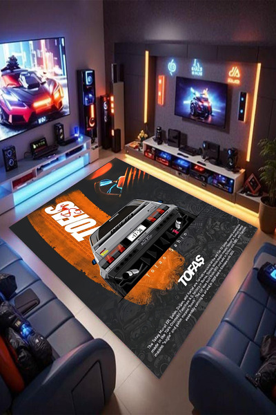 Reyhani Efsane Tofaş Desenli Kaymaz Taban Makinede Yıkanabilir Çocuk Gamıng H...