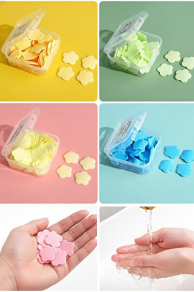 EUROLUXE El Yıkama için Petal Kağıt | Tek Kullanımlık Çözünebilir Mini Sabun | Seyahat Kamp İçin Uygun