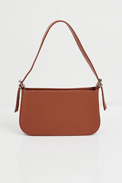 Modamorfo 010172 Flat Baguette Shoulder Bag - Tan