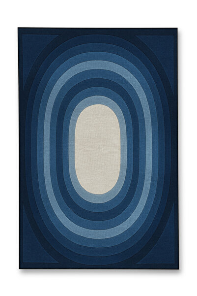 Rugs Modern Halı MOSSO Μπλε Μωβ Αποχρώσεις Έθνικ Λουλούδια με Σχέδιο Υφαντή Β...