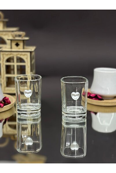 KirLiNova Heart-Shaped Liquor Coffee Side Glass Set of 6
