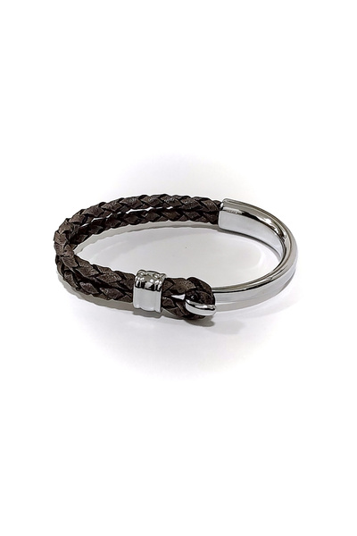 HER ŞEY NOTA www.herseynota.com Atlas Ring Khaki Genuine Leather Hooked Men's Bracelet-07