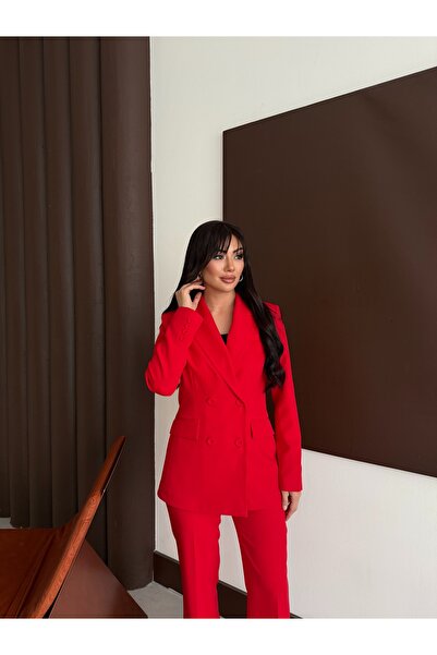 Nadrina Laser Cut Double-Breasted Suit