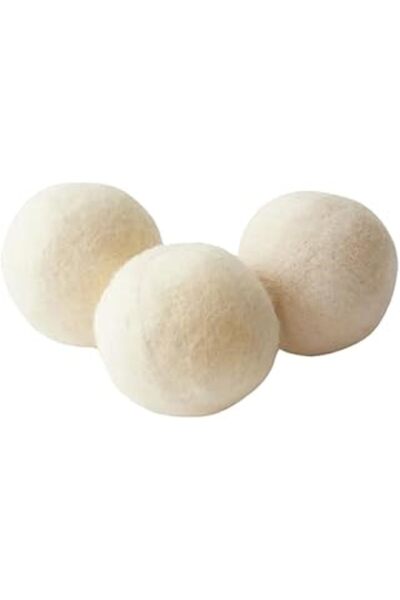 SanalAMCA Store Reyo Yün Çamaşır Kurutma Makinası Topu 3 Adet Xl%100 Organik