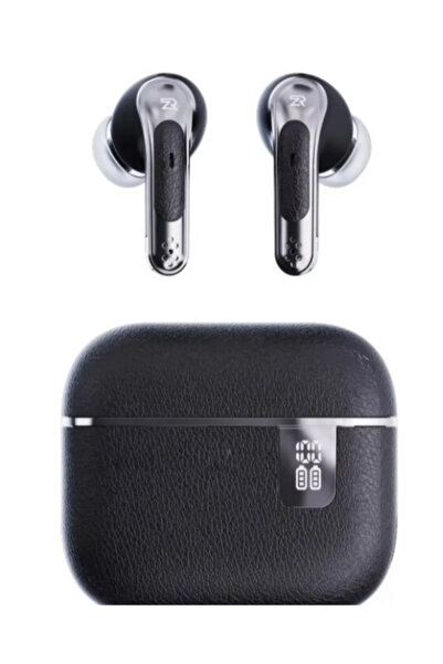 OEM TWS Bluetooth 5.5 In-Ear Headphones, Leather Case, LED Display, Real Stereo Sound – Black