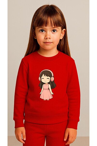 playwear Παιδικό Σετ Φούτερ KULAKLIK KIZ με στάμπα για κορίτσια και αγόρια, μ...