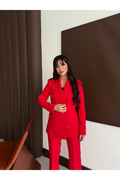 Nadrina Laser Cut Double-Breasted Suit