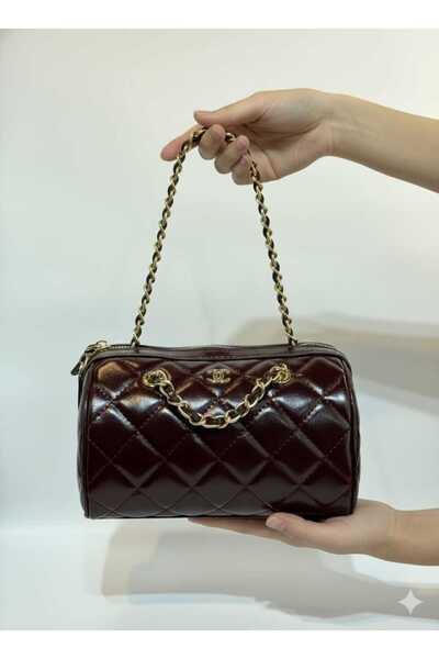 shanal Women's leather shoulder bag with two small fixed straps and a choice of length