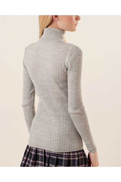 Modamorfo 10311 Pulover tricotaj cu gât - Gri