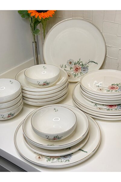 cicizuccaciye 24 Parça Porselen Lüx Yemek Takımı
