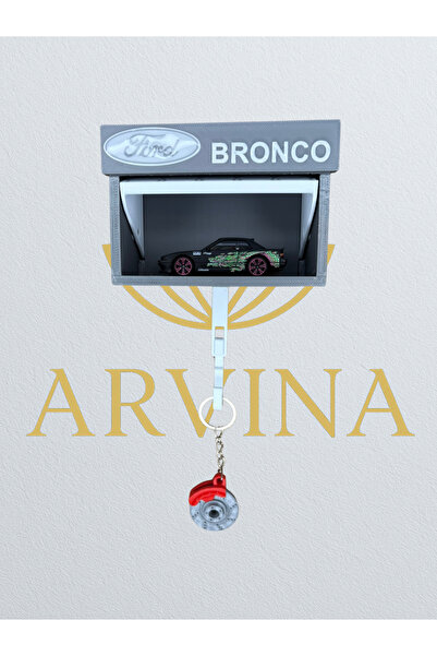 Arvina Atelier FORD 3D Duvar Anahtarlık Askısı ve Mini Garaj Standı | Dekorat...