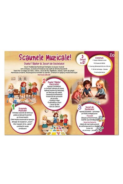 Tessari Board Game Musical Chairs & Duel of Nimble Feet - Idea