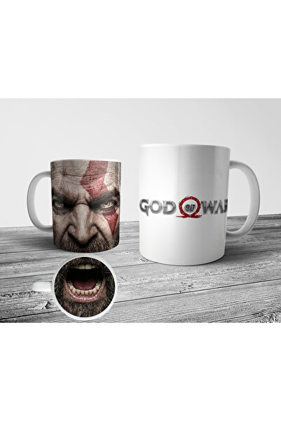 Pixxa God of War Kratos Base Mouth Patterned Mug Cup