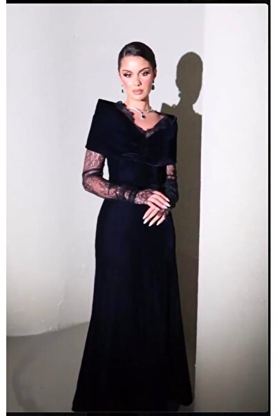 Joji navy velvet dress