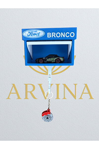 Arvina Atelier FORD 3D Duvar Anahtarlık Askısı ve Mini Garaj Standı | Dekorat...