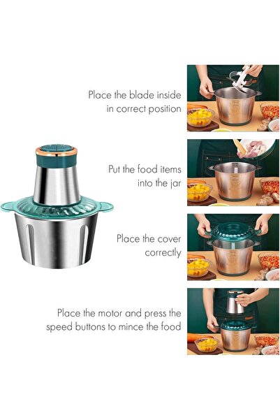 SokShop Kitchen Expert 5L Stainless Steel Food Chopper & Food Processor - 300W