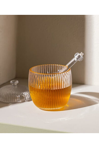 Madame Coco Paris Glass Honey Jar with Spoon - Transparent