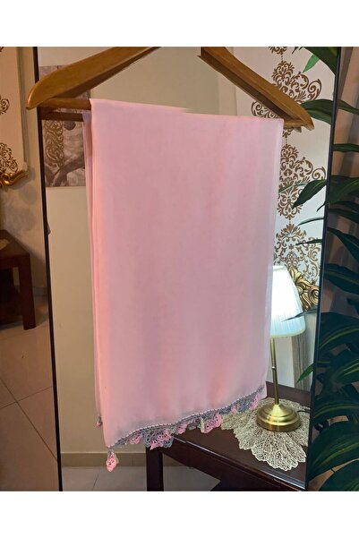Veil Designer Pinky Boal scarf, Japanese fabric, handmade, embroidered, crocheted. Size: 60 * 190
