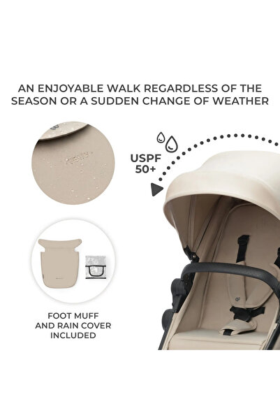 Kinderkraft NEWLY STROLLER, 4 IN 1, SAND BEIGE