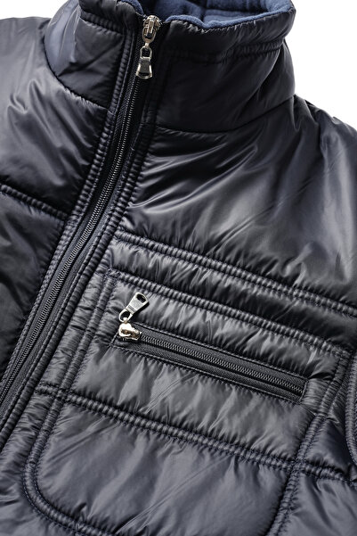 HAMİTOGULLARI Dark Blue Double Needle Vest