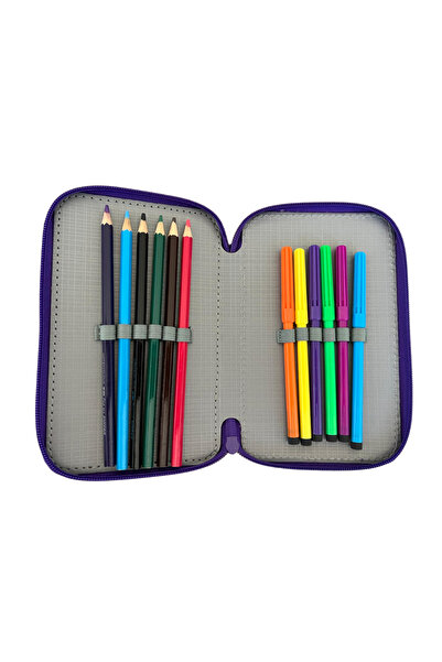 tga Spring Girl Equipped Pencil Case, 2 Compartments, 19 x 12 x 5 cm, 22 pieces