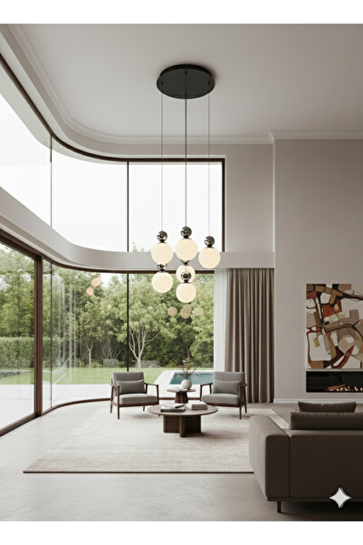 demet habek mylights Ada Mutfak Salon Avize Masa Üstü Modern Altılı 6’lı Mat ...