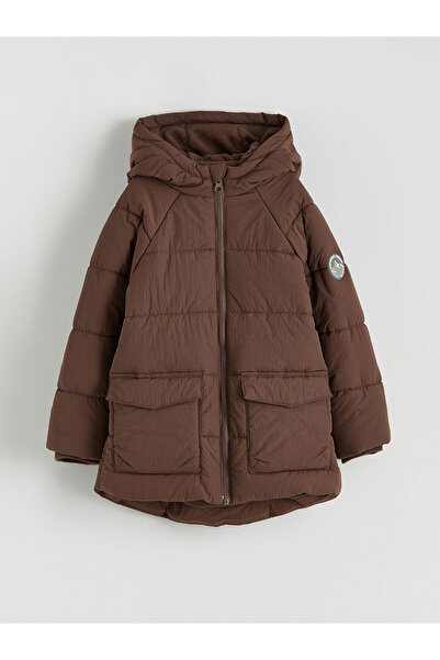 LC Waikiki Palton maro pentru băiat cu cu glugă căptușeli