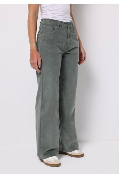 Colin's Berry Fit High Waist Wide Leg Women's Green Pants