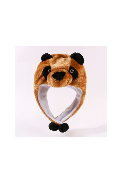 VeliumCraft Unisex teddy bear hat, VeliumCraft, 58 cm, lightweight, fluffy, with scarf ears, poly and cotton