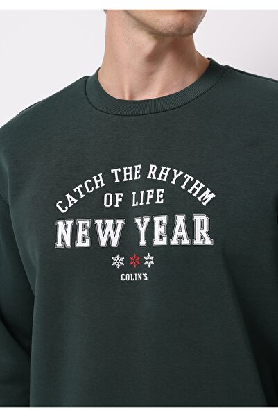 Colin's Ανδρικό πράσινο φούτερ Comfort Fit