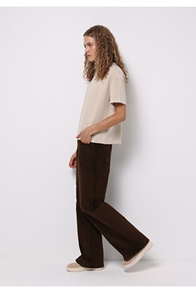 Colin's Γυναικείο καφέ παντελόνι με φαρδύ πόδι Berry Fit