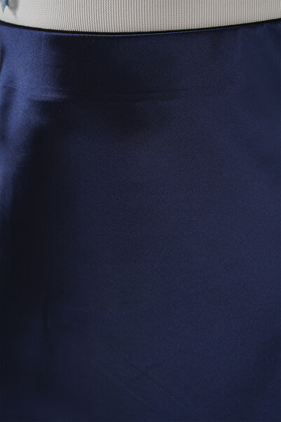 Modamorfo 15806 Satin Skirt - Navy Blue