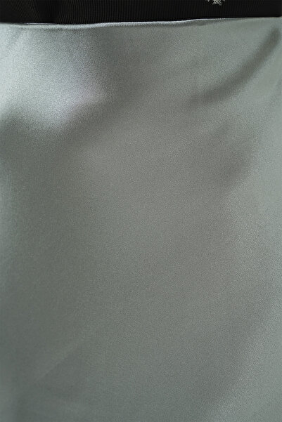 Modamorfo 15806 Satin Skirt - Sage