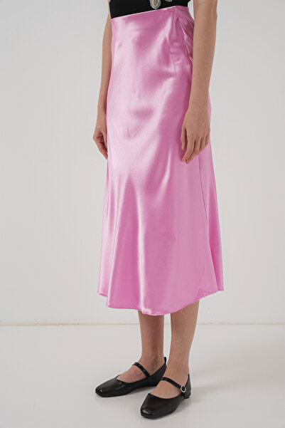 Modamorfo 15806 Satin Skirt - Pink
