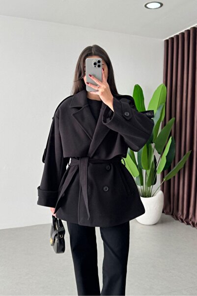 MEECY Belted Oversized Imported Zr Model Cashmere Coat