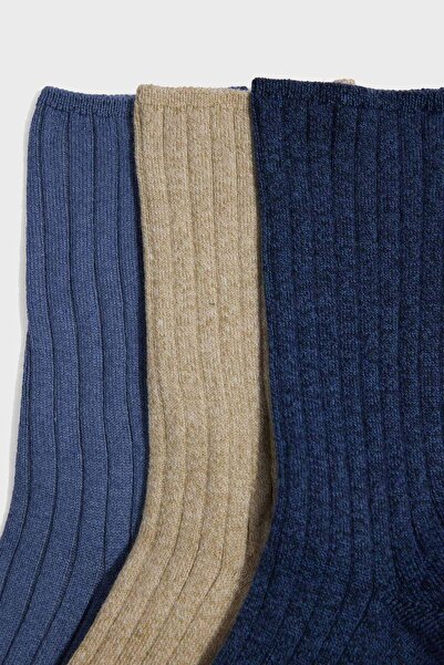 DeFacto Women's 3-Pack Cotton Long Socks G6812Axns