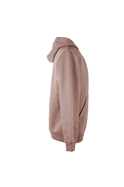 trender με κουκούλα Kangaroo Pocket 3 Thread Ş επένδυση fleece Ανδρικό φούτερ Mink 5281