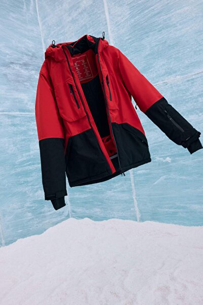 DeFacto Water Repellent S Slim Fit Slim Fit K Hooded Zippered Ski Jacket F3796Ax25Wn