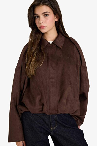 DeFacto Αδιάβροχο παλτό από σουέτ κανονικής εφαρμογής G0769AX26SP