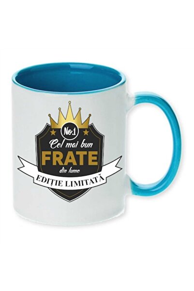 CRD PRINT Personalized mug with print "Best BROTHER", Ceramic, 330 ml, Blue,