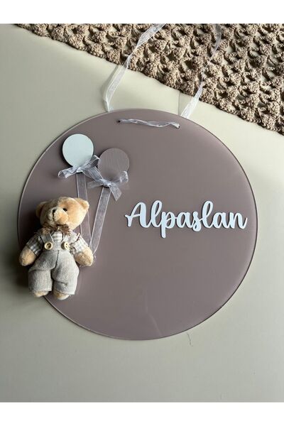 NaturessCo زينة باب غرفة الأطفال في المستشفى على شكل دمية دب وبالون من البليكسي للرضع حديثي الولادة 3