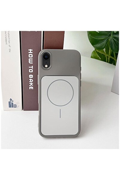 Zebana Apple iPhone Xr Compatible Case Elista M-Safe Silicone Case Gray