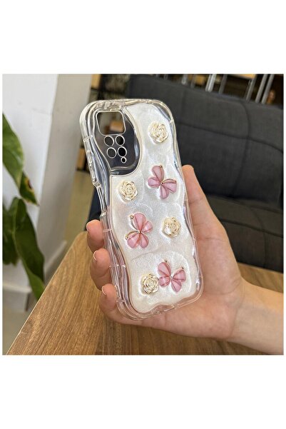 Zebana Xiaomi Redmi 10 Compatible Case Floral Silicone Case Rose Gold