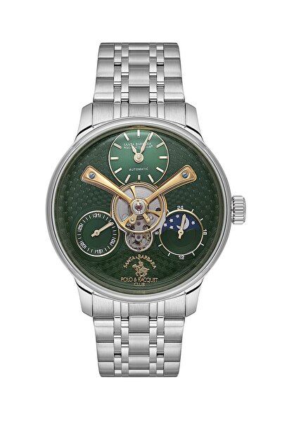 Santa Barbara Polo & Racquet Club ساعة فاخرة من الفولاذ المقاوم للصدأ باللون ...