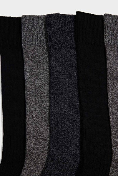 DeFacto Men's 5-Pack Cotton Long Socks G6519Axns