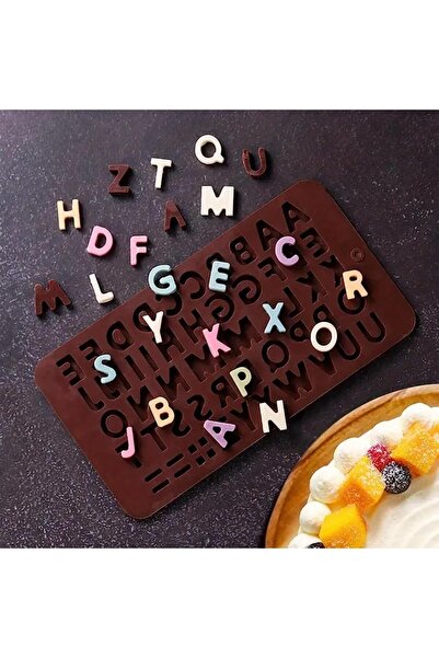 Mena Rise BrfShp Siliko World Silikon Çikolata Kalıbı Alfabe Kalıbı, Kahverengi 1199837