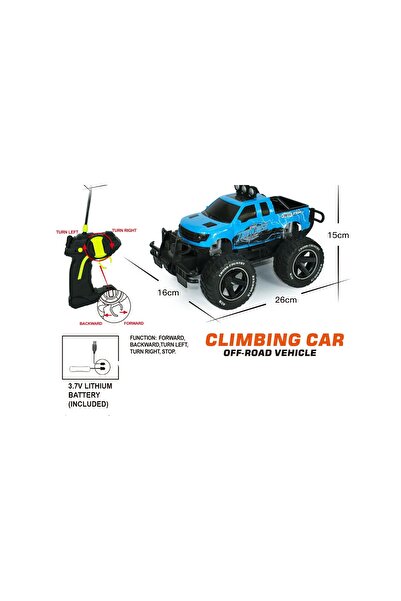 Toysea 1:16 Remote Control Climbing Car, 4-Function Off-Road RC Truck with USB Charger for Kids