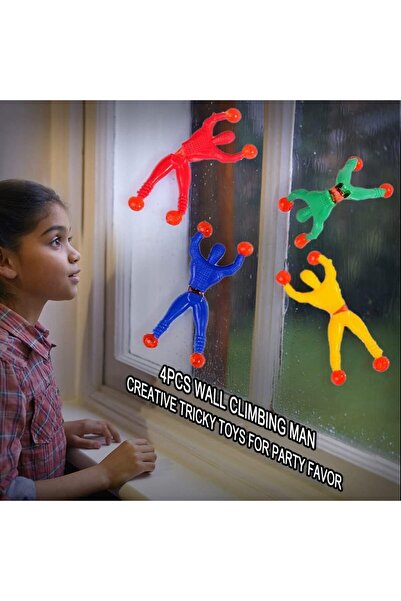 STOREMAX Mistaha 4 Adet Yapışkan Duvar Tırmanma Adam Haddeleme Erkekler Yarat...