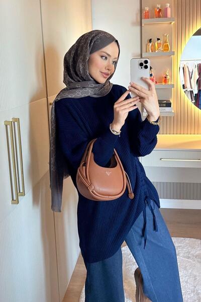 Hazamoda سترة Piraye باللون الأزرق الداكن