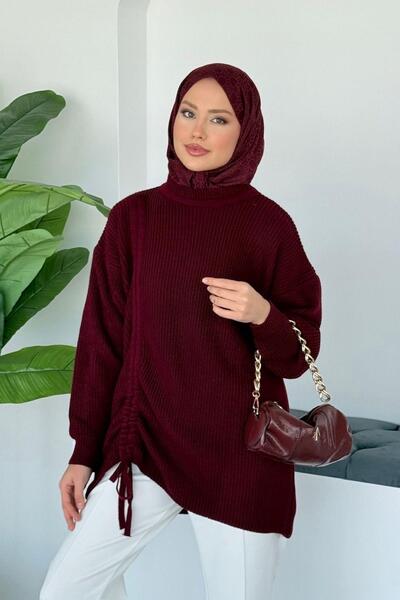 Hazamoda سترة بيراي بورجوندي